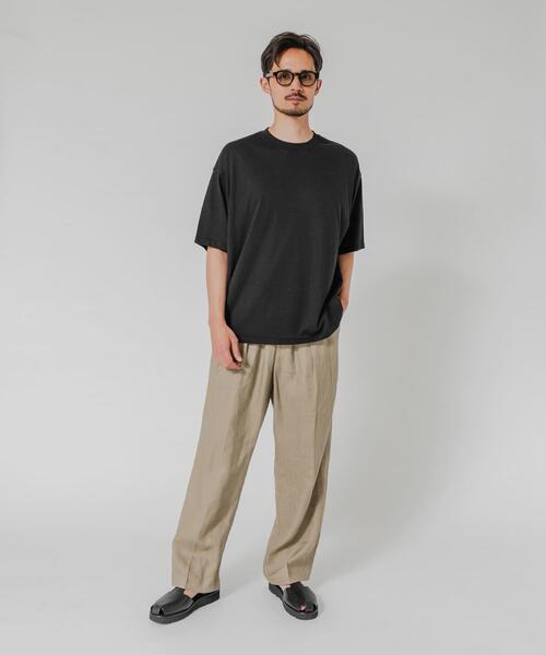 URBAN RESEARCH(アーバンリサーチ)の「HEMP SILK BLEND T-SHIRTS(Tシャツ/カットソー・メンズ・ブルー/ブラック/ブラウン/ネイビー・MEDIUM/LARGE)」の7枚目の写真