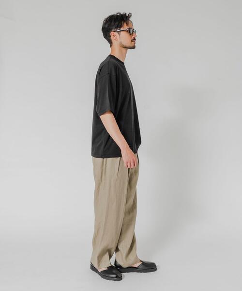 URBAN RESEARCH(アーバンリサーチ)の「HEMP SILK BLEND T-SHIRTS(Tシャツ/カットソー・メンズ・ブルー/ブラック/ブラウン/ネイビー・MEDIUM/LARGE)」の8枚目の写真