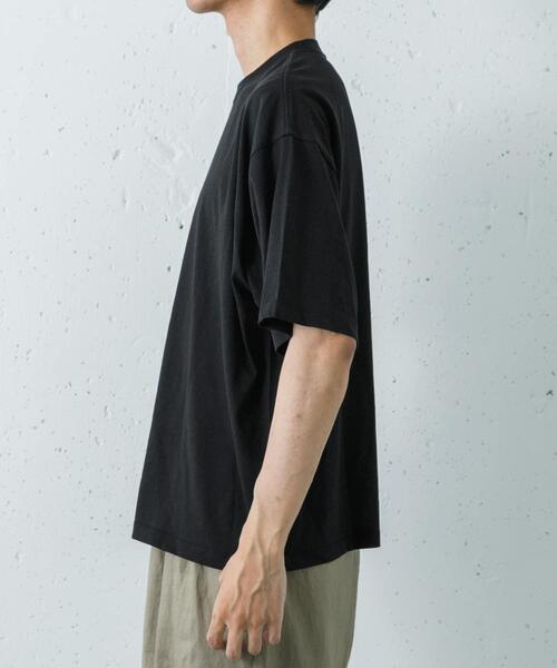 URBAN RESEARCH(アーバンリサーチ)の「HEMP SILK BLEND T-SHIRTS(Tシャツ/カットソー・メンズ・ブルー/ブラック/ブラウン/ネイビー・MEDIUM/LARGE)」の10枚目の写真