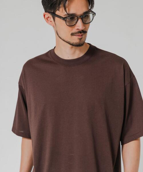 URBAN RESEARCH(アーバンリサーチ)の「HEMP SILK BLEND T-SHIRTS(Tシャツ/カットソー・メンズ・ブルー/ブラック/ブラウン/ネイビー・MEDIUM/LARGE)」の14枚目の写真