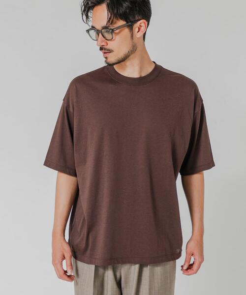 URBAN RESEARCH(アーバンリサーチ)の「HEMP SILK BLEND T-SHIRTS(Tシャツ/カットソー・メンズ・ブルー/ブラック/ブラウン/ネイビー・MEDIUM/LARGE)」の15枚目の写真
