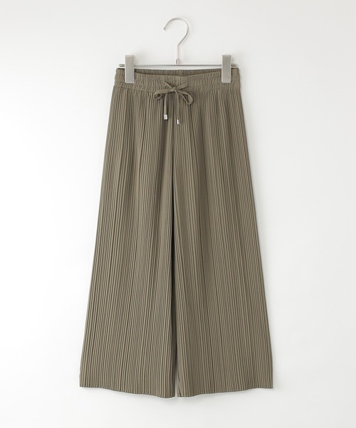 ikka(イッカ)の「【親子おそろい】さらっとプリーツワイドパンツ(120~160cm)(その他パンツ・キッズ・ブラック/オリーブ・140/130/150/120/160)」の2枚目の写真