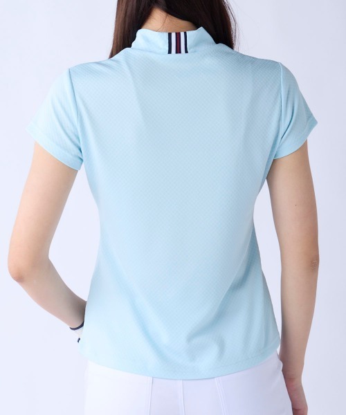 FILA GOLF(フィラゴルフ )の「【FILA GOLF:フィラゴルフ】レディース半袖モックネックシャツ ゴルフ(シャツ/ブラウス・レディース・ライトブルー/ネイビー/ホワイト・X-LARGE/LARGE/MEDIUM)」の7枚目の写真