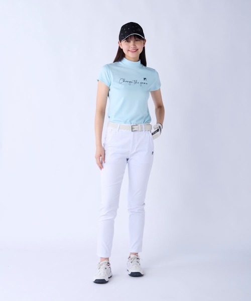 FILA GOLF(フィラゴルフ )の「【FILA GOLF:フィラゴルフ】レディース半袖モックネックシャツ ゴルフ(シャツ/ブラウス・レディース・ライトブルー/ネイビー/ホワイト・X-LARGE/LARGE/MEDIUM)」の8枚目の写真