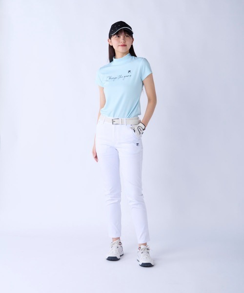 FILA GOLF(フィラゴルフ )の「【FILA GOLF:フィラゴルフ】レディース半袖モックネックシャツ ゴルフ(シャツ/ブラウス・レディース・ライトブルー/ネイビー/ホワイト・X-LARGE/LARGE/MEDIUM)」の9枚目の写真