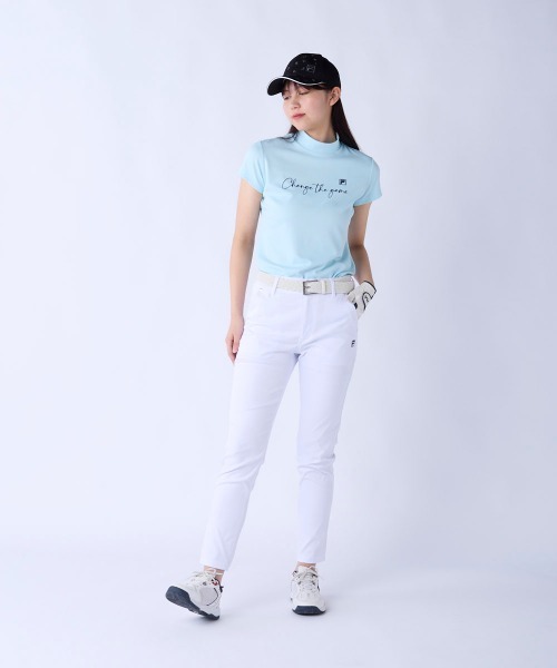 FILA GOLF(フィラゴルフ )の「【FILA GOLF:フィラゴルフ】レディース半袖モックネックシャツ ゴルフ(シャツ/ブラウス・レディース・ライトブルー/ネイビー/ホワイト・X-LARGE/LARGE/MEDIUM)」の10枚目の写真