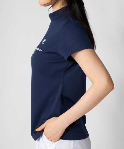 FILA GOLF(フィラゴルフ )の「【FILA GOLF:フィラゴルフ】レディース半袖モックネックシャツ ゴルフ(シャツ/ブラウス・レディース・ライトブルー/ネイビー/ホワイト・X-LARGE/LARGE/MEDIUM)」の14枚目の写真