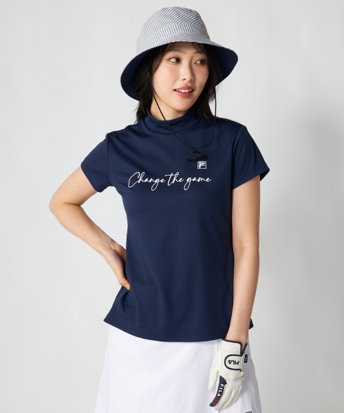 FILA GOLF(フィラゴルフ )の「【FILA GOLF:フィラゴルフ】レディース半袖モックネックシャツ ゴルフ(シャツ/ブラウス・レディース・ライトブルー/ネイビー/ホワイト・X-LARGE/LARGE/MEDIUM)」の18枚目の写真