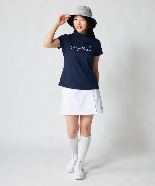 FILA GOLF(フィラゴルフ )の「【FILA GOLF:フィラゴルフ】レディース半袖モックネックシャツ ゴルフ(シャツ/ブラウス・レディース・ライトブルー/ネイビー/ホワイト・X-LARGE/LARGE/MEDIUM)」の21枚目の写真