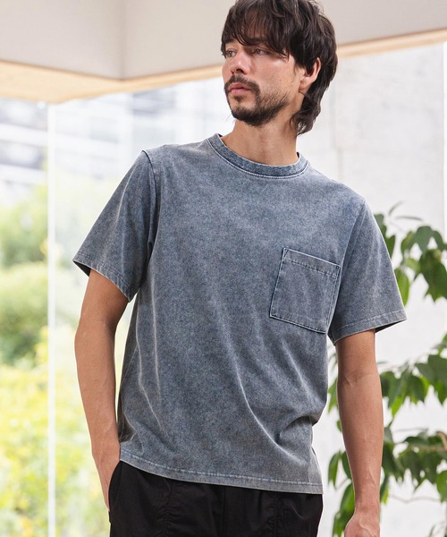 CAMBIO(カンビオ)の「mt10464-ライトニットデニムポケットTシャツ(14131M26CM)(Tシャツ/カットソー・メンズ・ライトグレー/グレー/ライトブルー・M/L/XL)」の9枚目の写真