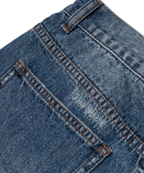 CONNECT KINLOCH（コネクトキンロック）の「ディストレスドフレアデニムパンツ[ブルー]（デニムパンツ・メンズ・ブルー・SMALL/MEDIUM/LARGE）」の8枚目の写真