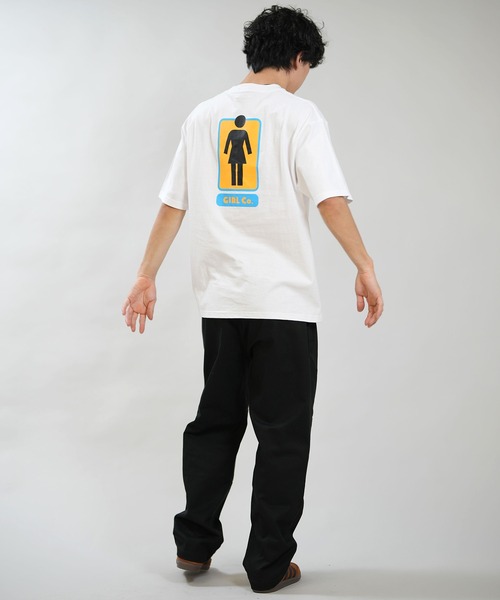 girl(ガール)の「【ムラサキスポーツ限定】GIRL/ガール 半袖 Tシャツ ロゴ バックプリント GR26STM03(Tシャツ/カットソー・メンズ・ブラック/オレンジ/ホワイト・M/L/XL)」の12枚目の写真