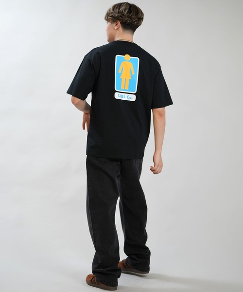 girl(ガール)の「【ムラサキスポーツ限定】GIRL/ガール 半袖 Tシャツ ロゴ バックプリント GR26STM03(Tシャツ/カットソー・メンズ・ブラック/オレンジ/ホワイト・M/L/XL)」の4枚目の写真