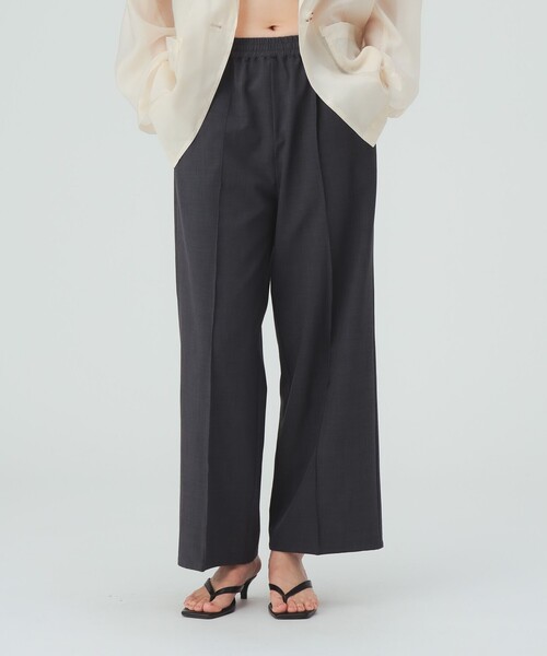 BEAMS HEART(ビームスハート)の「【接触冷感・UVカット】コンフォート ワイド パンツ(スラックス・レディース・ブラウン/ベージュ/チャコールグレー・FREE)」の2枚目の写真