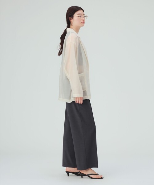 BEAMS HEART（ビームスハート）の「【7/31値下げ】コンフォート ワイド パンツ（接触冷感・UVカット）（スラックス・レディース・ブラウン/ベージュ/チャコールグレー・FREE）」の4枚目の写真