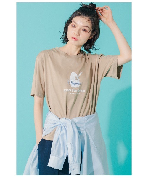 Park Slope NEWYORKER(パークスロープニューヨーカー)の「【滑らかな肌触り・着回し】GELATO グラフィックTシャツ(Tシャツ/カットソー・レディース・ベージュ・M/L)」の5枚目の写真