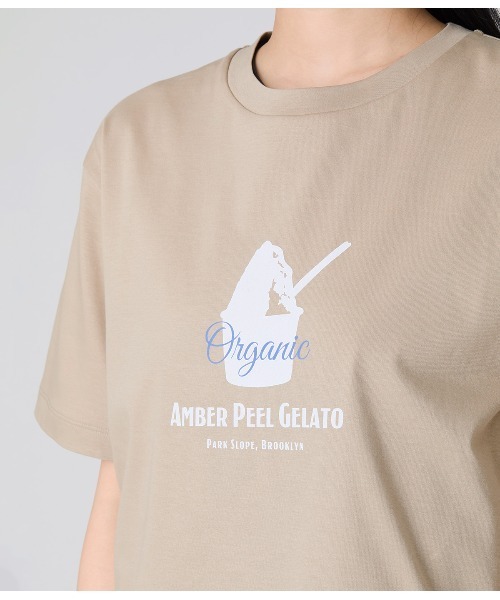 Park Slope NEWYORKER(パークスロープニューヨーカー)の「【滑らかな肌触り・着回し】GELATO グラフィックTシャツ(Tシャツ/カットソー・レディース・ベージュ・M/L)」の10枚目の写真