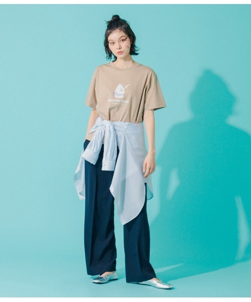 Park Slope NEWYORKER(パークスロープニューヨーカー)の「【滑らかな肌触り・着回し】GELATO グラフィックTシャツ(Tシャツ/カットソー・レディース・ベージュ・M/L)」の14枚目の写真