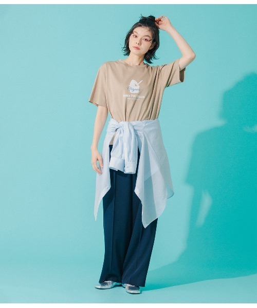 Park Slope NEWYORKER(パークスロープニューヨーカー)の「【滑らかな肌触り・着回し】GELATO グラフィックTシャツ(Tシャツ/カットソー・レディース・ベージュ・M/L)」の16枚目の写真