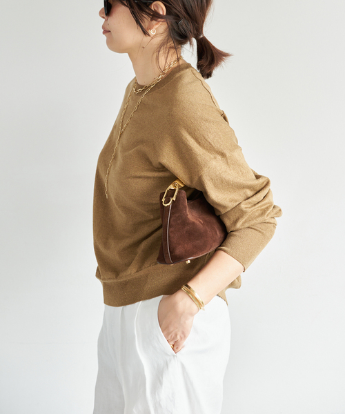 Deuxieme Classe（ドゥーズィエムクラス）の「*BRONZER RICH クルーネックニット（ニット/セーター・レディース・レッド/キャメル・FREE）」の6枚目の写真