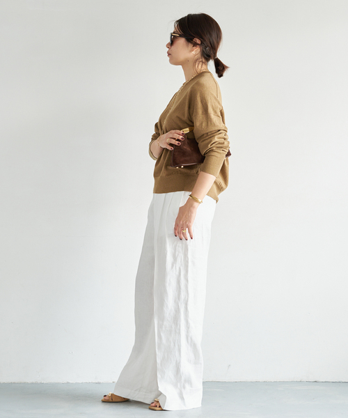 Deuxieme Classe（ドゥーズィエムクラス）の「*BRONZER RICH クルーネックニット（ニット/セーター・レディース・レッド/キャメル・FREE）」の12枚目の写真