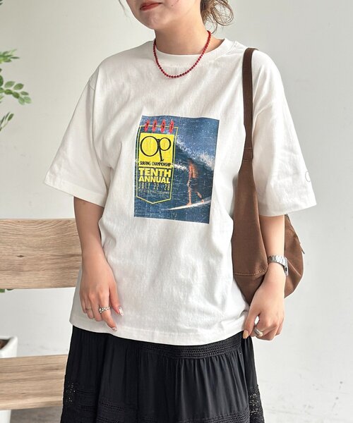 Ocean Pacific(オーシャンパシフィック)の「フロントロゴT(Tシャツ/カットソー・レディース・ブラック/ホワイト/ネイビー・FREE)」の17枚目の写真