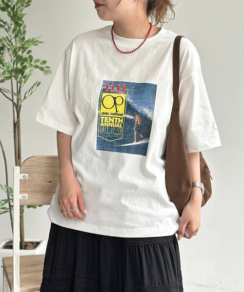 Ocean Pacific(オーシャンパシフィック)の「フロントロゴT(Tシャツ/カットソー・レディース・ブラック/ホワイト/ネイビー・FREE)」の21枚目の写真