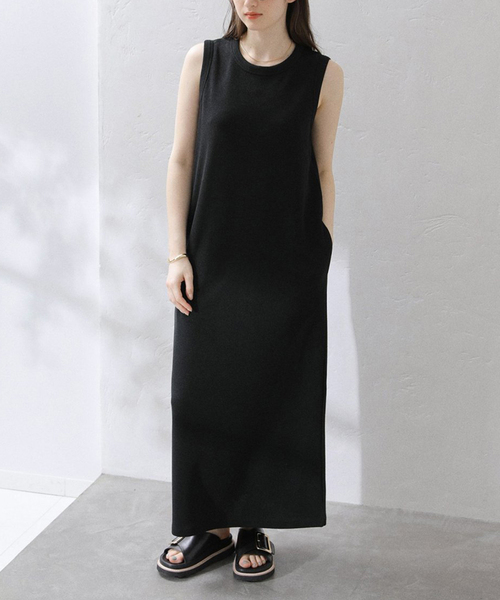 La TOTALITE(ラトータリテ)の「【洗える】Munich/ミューニック リネンライクダブルフェイスワンピース(ワンピース・レディース・ブラック/ホワイト・FREE)」の1枚目の写真