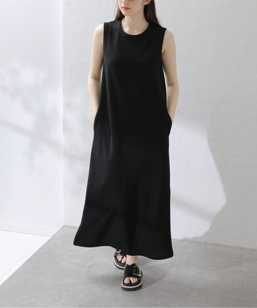 La TOTALITE(ラトータリテ)の「【洗える】Munich/ミューニック リネンライクダブルフェイスワンピース(ワンピース・レディース・ブラック/ホワイト・FREE)」の12枚目の写真