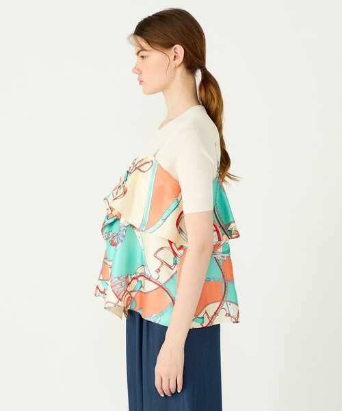 manipuri(マニプリ)の「【別注】manipuri for Ballsey Pirouettes キャミソールブラウス(シャツ/ブラウス・レディース・ベージュ系その他/ブルー系その他・36)」の5枚目の写真