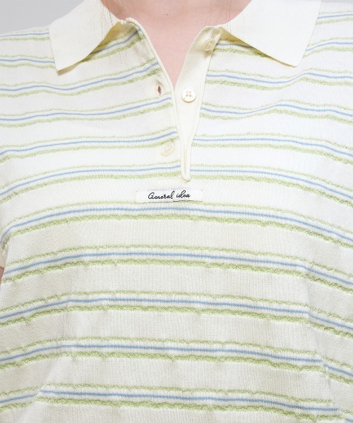 GENERAL IDEA(ジェネラルアイデア)の「【GENERAL IDEA】ストライプカラー ハーフニット / STRIPE COLLAR HALF KNIT(ニット/セーター・レディース・ネイビー/ブラウン/アイボリー・S/M/L)」の5枚目の写真