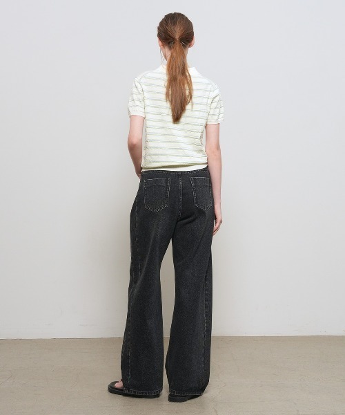 GENERAL IDEA(ジェネラルアイデア)の「【GENERAL IDEA】ストライプカラー ハーフニット / STRIPE COLLAR HALF KNIT(ニット/セーター・レディース・ネイビー/ブラウン/アイボリー・S/M/L)」の8枚目の写真