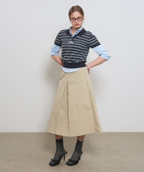 GENERAL IDEA(ジェネラルアイデア)の「【GENERAL IDEA】ストライプカラー ハーフニット / STRIPE COLLAR HALF KNIT(ニット/セーター・レディース・ネイビー/ブラウン/アイボリー・S/M/L)」の21枚目の写真