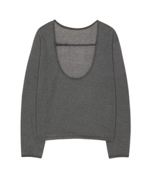 OJOS（オホス）の「【OJOS】Raw Cut U-Neck Knit Top / 【オホス】ローカットＵネックサマーメッシュニット長袖Ｔシャツ（ニット/セーター）」