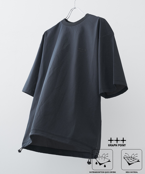 B.C STOCK(ベーセーストック)の「【吸水速乾&高通気性】FADE GRAPH POINT プルオーバー(Tシャツ/カットソー・メンズ・レッド/グリーン系その他/ブルー系その他/ベージュ/チャコールグレー/ブラック・MEDIUM/LARGE)」の2枚目の写真