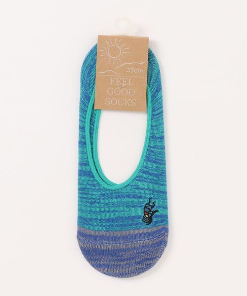 チャイハネ(チャイハネ)の「【チャイハネ】FEEL GOOD SOCKS インディーカ カバーソックス25~28cm(ソックス/靴下・メンズ・マスタード/ベージュ/グリーン/ブラック/ブルー/パープル・FREE)」の5枚目の写真
