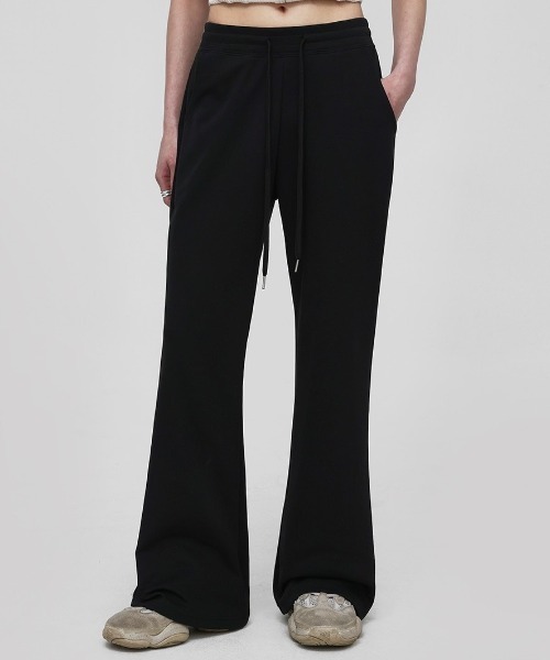 BLACKUP（ブラックアップ）の「[MADE] ビエントサマーブーツカットバンディングパンツ（スウェットパンツ・レディース・ブラック/グレー・L-Long/L-Short/M-Long/M-Short/S-Long/S-Short）」の2枚目の写真