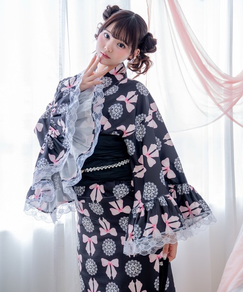 ゆかた単品】選べる4柄 セパレート凛姫浴衣 （上衣・スカート 2点