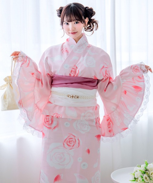 ゆかた単品】選べる4柄 セパレート凛姫浴衣 （上衣・スカート 2点