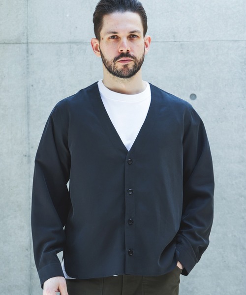 MR.OLIVE(ミスターオリーブ)の「T/R POWDER CLOTH / CARDIGAN SHIRT /M262105(シャツ/ブラウス・メンズ・ブラック/ブラウン・LARGE/MEDIUM/SMALL)」の8枚目の写真