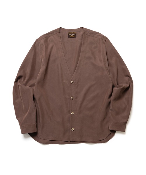 MR.OLIVE(ミスターオリーブ)の「T/R POWDER CLOTH / CARDIGAN SHIRT /M262105(シャツ/ブラウス・メンズ・ブラック/ブラウン・LARGE/MEDIUM/SMALL)」の12枚目の写真
