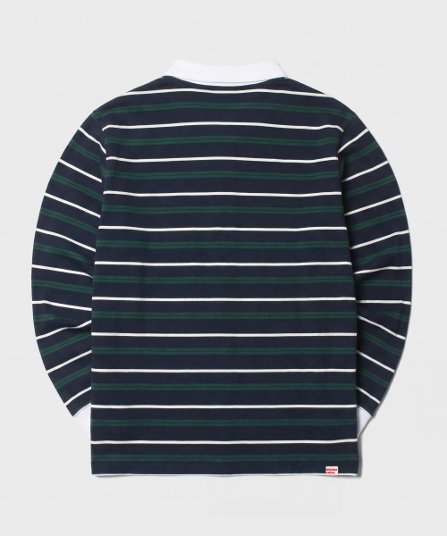 MASMARULEZ APPAREL(マスマルールズ アパレル)の「Multi Strip Collar Long Sleeve_Navy(ポロシャツ・レディース・ネイビー・ONE SIZE)」の6枚目の写真