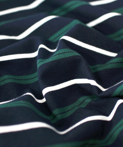 MASMARULEZ APPAREL(マスマルールズ アパレル)の「Multi Strip Collar Long Sleeve_Navy(ポロシャツ・レディース・ネイビー・ONE SIZE)」の2枚目の写真
