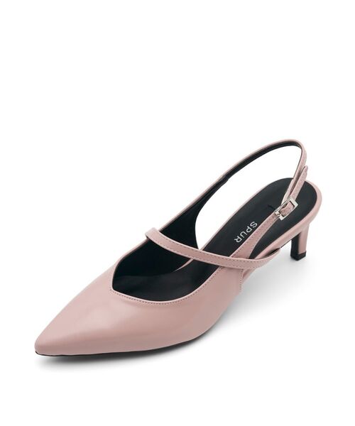 SPUR(シュプール)の「Voil Point toe スリングバックパンプス 6cm -VS8019 (3color)(サンダル・レディース・ピンク/ブラック/アイボリー・22.5cm/23.5cm/23cm/24.5cm/24cm/25cm)」の3枚目の写真