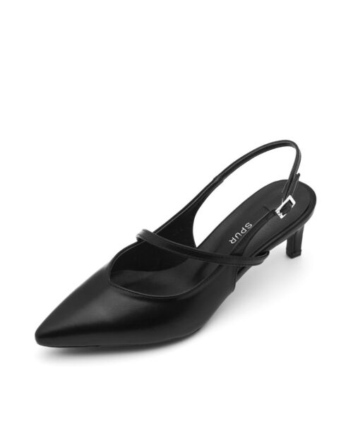 SPUR(シュプール)の「Voil Point toe スリングバックパンプス 6cm -VS8019 (3color)(サンダル・レディース・ピンク/ブラック/アイボリー・22.5cm/23.5cm/23cm/24.5cm/24cm/25cm)」の2枚目の写真