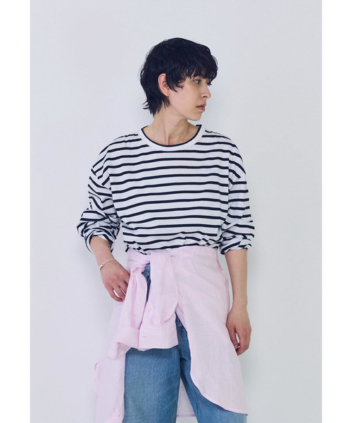 INSCRIRE / アンスクリア　パイル ボーダー Tシャツ INSCRIRE（アンスクリア）の「INSCRIRE / パイル ボーダー Tシャツ（T