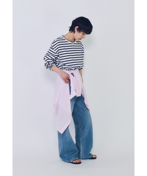 INSCRIRE（アンスクリア）の「＜INSCRIRE（アンスクリア）＞別注コットンボーダーロングスリーブTシャツ（Tシャツ/カットソー・レディース・その他7・M）」の16枚目の写真