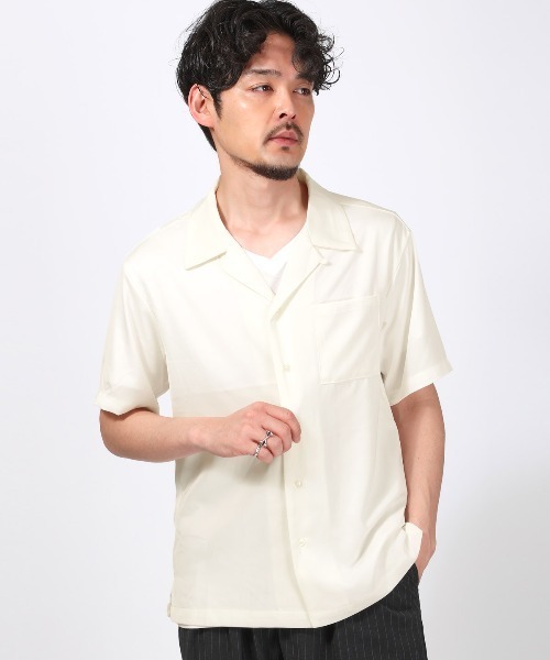 LUXSTYLE(ラグスタイル)の「半袖開襟シャツ(シャツ/ブラウス・メンズ・ホワイト/ブラック・XL/L/M)」の6枚目の写真