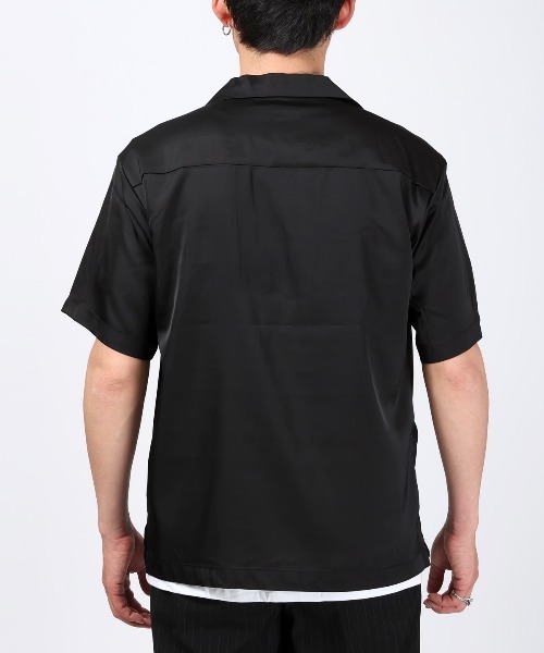 LUXSTYLE(ラグスタイル)の「半袖開襟シャツ(シャツ/ブラウス・メンズ・ホワイト/ブラック・XL/L/M)」の10枚目の写真