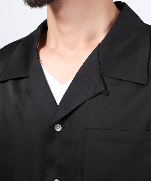 LUXSTYLE(ラグスタイル)の「半袖開襟シャツ(シャツ/ブラウス・メンズ・ホワイト/ブラック・XL/L/M)」の11枚目の写真